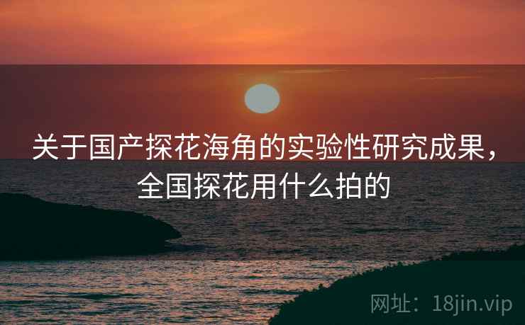 关于国产探花海角的实验性研究成果，全国探花用什么拍的