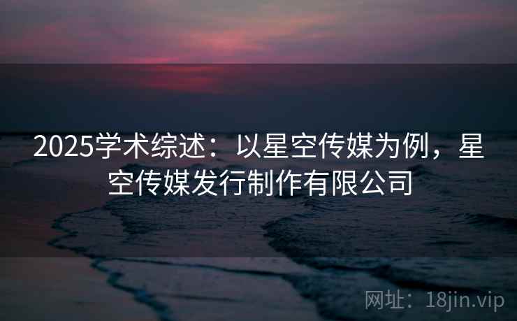 2025学术综述：以星空传媒为例，星空传媒发行制作有限公司