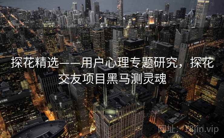 探花精选——用户心理专题研究，探花交友项目黑马测灵魂