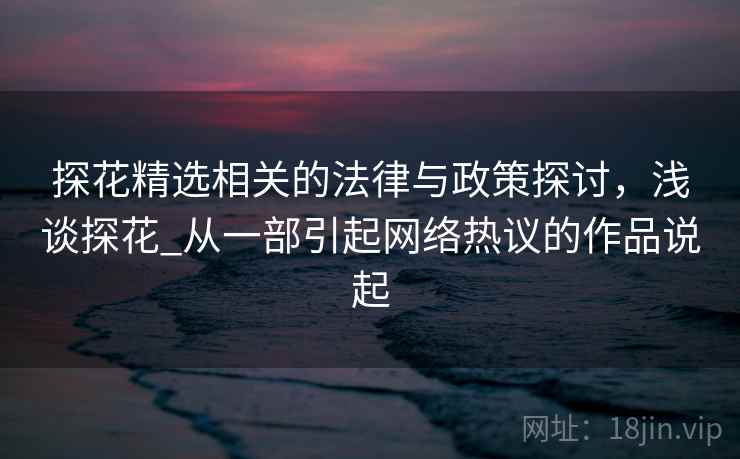 探花精选相关的法律与政策探讨，浅谈探花_从一部引起网络热议的作品说起
