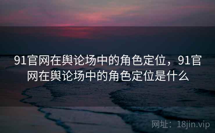 91官网在舆论场中的角色定位，91官网在舆论场中的角色定位是什么